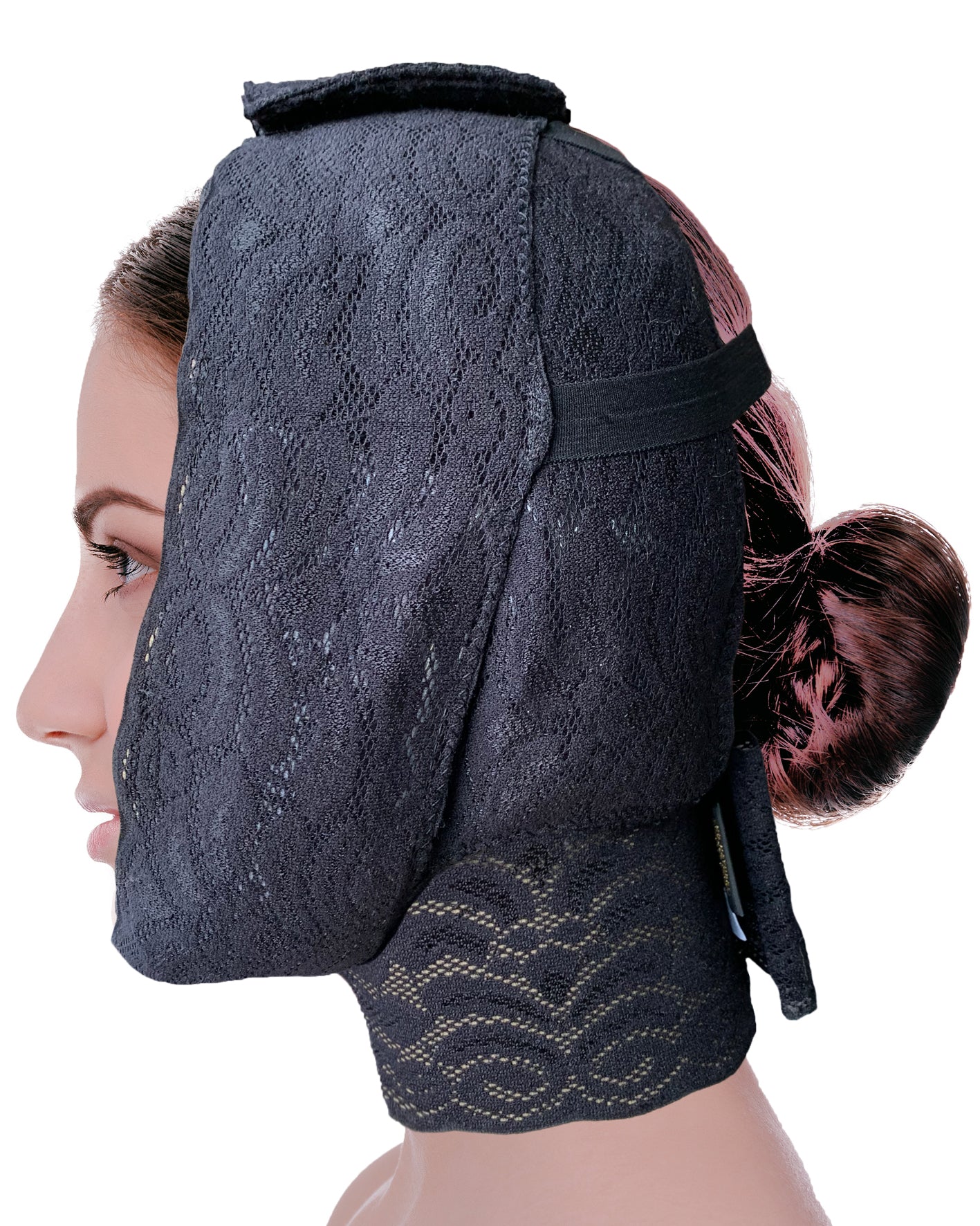 Envoltura de estiramiento facial con compresas frías 